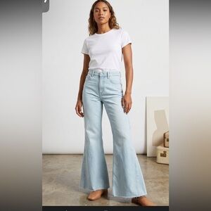 We The Free Light Blue High-Rise Flare Jeans NWOT